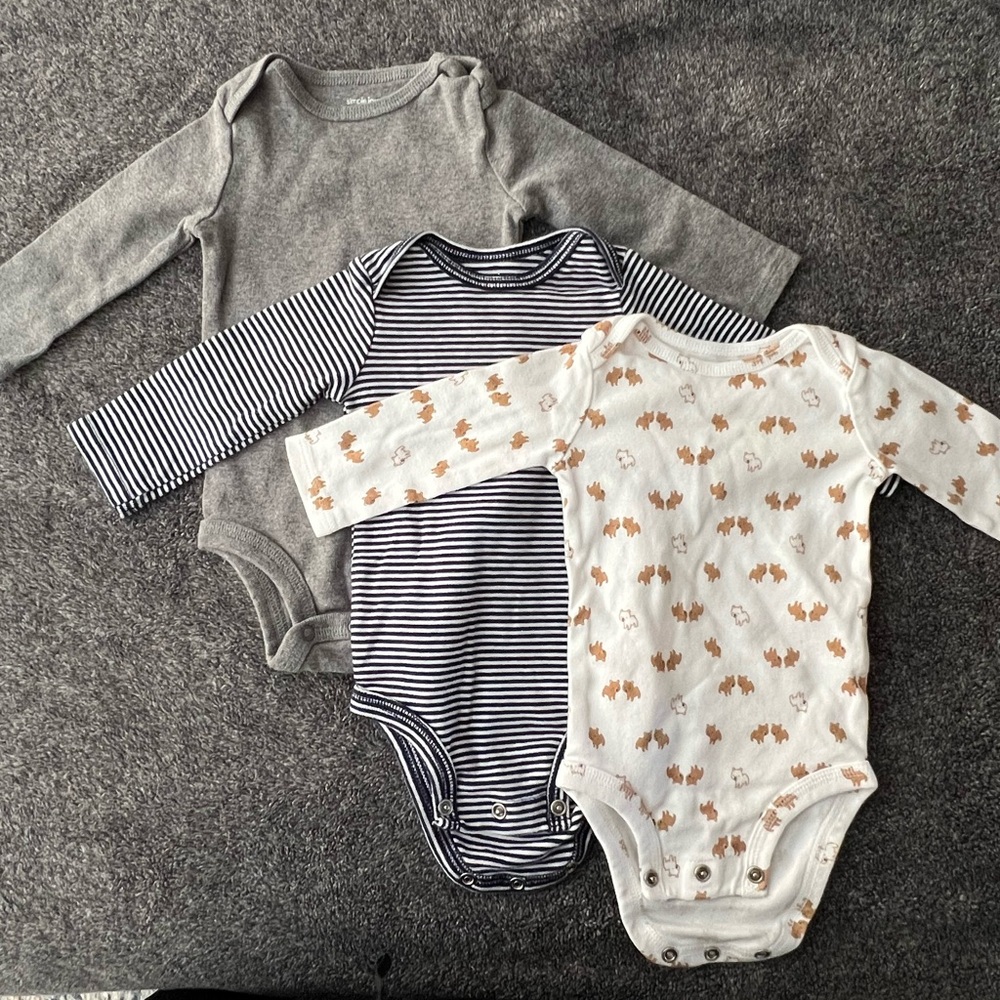 3-Pack Long Sleeve Onesies